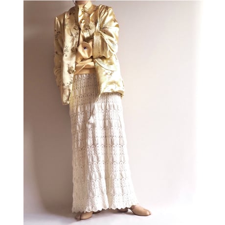 60s chinese embroidered satin jacket
