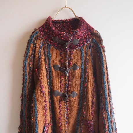 "CURIO" multi yarn design knit jacket
