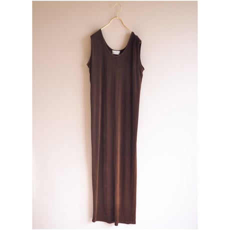 made in Germany texture sleeveless maxi dress