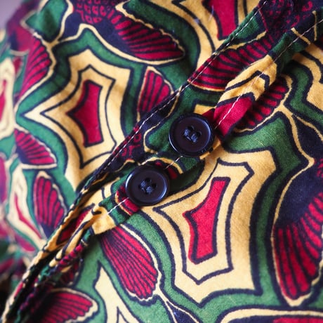 "The African Village" big collar tunic dress (YE×RD）