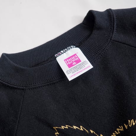 90s "Hanes" cat print sweatshirt