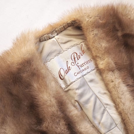 60s "Oak Park Furriers" mink fur cape