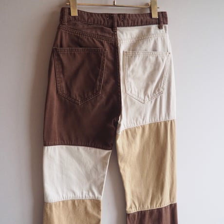 vintage patchwork cutoff pants