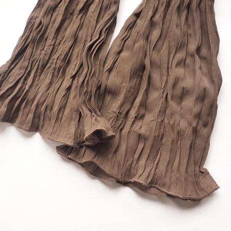 vintage semi sheer ruffle crease blouse
