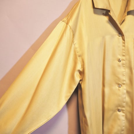 oversized yellow satin shirts