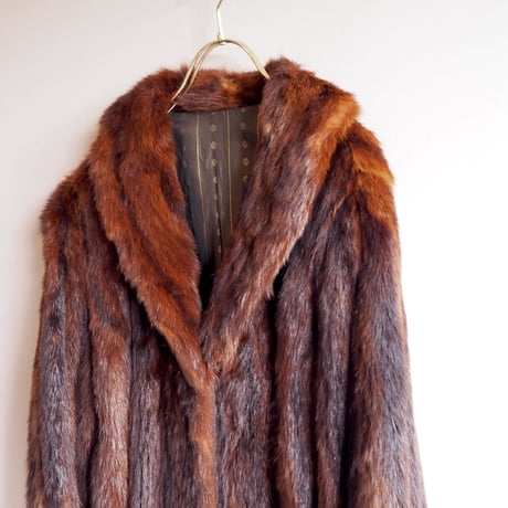 60s dark brown mink fur jacket