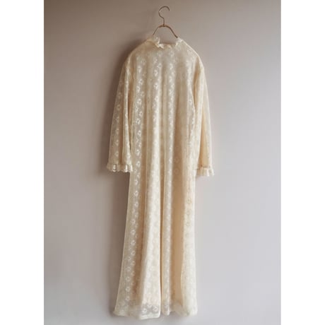 60〜70s "Say-Lu" lace house maxi dress