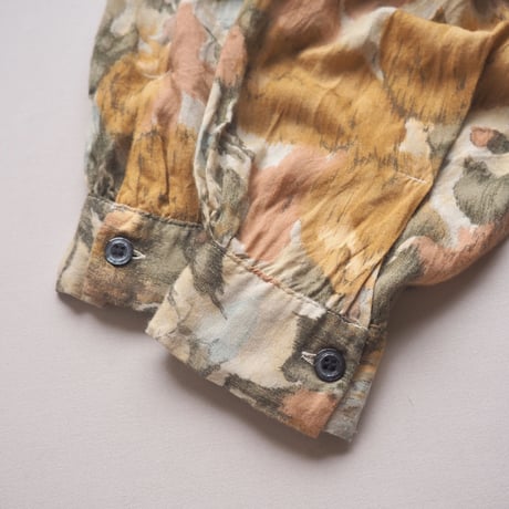 vintage floral gather blouse