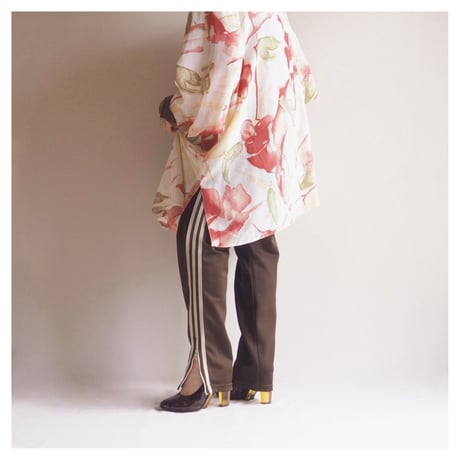 vintage oversized abstract sheer blouse