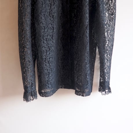 70〜80s ruffle lace blouse