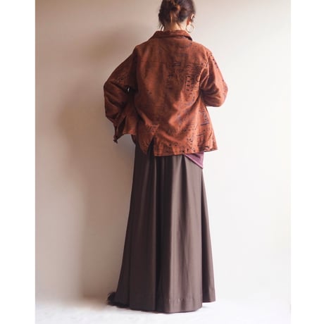 "CHICO'S" abstract faux suède jacket