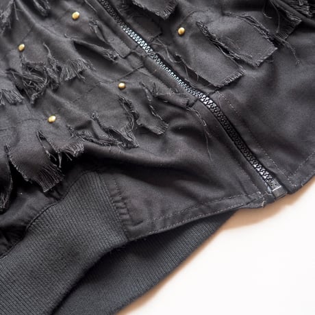 "KAKTUS" studs fringe blouson