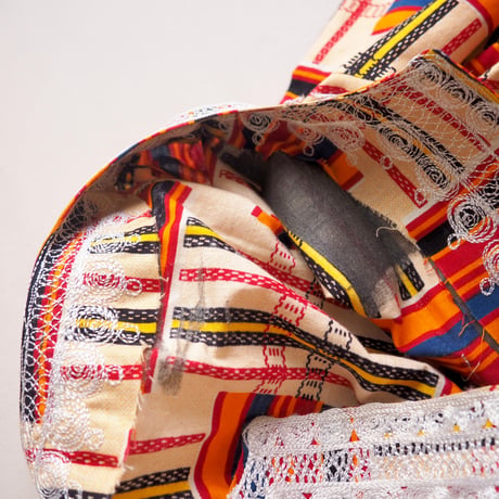 vintage african batik embroidered blouse