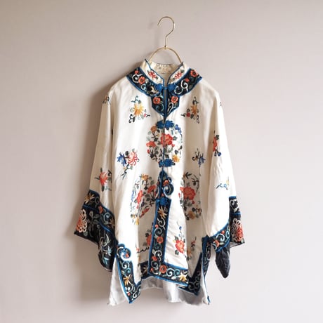 60s chinese silk embroidered jacket