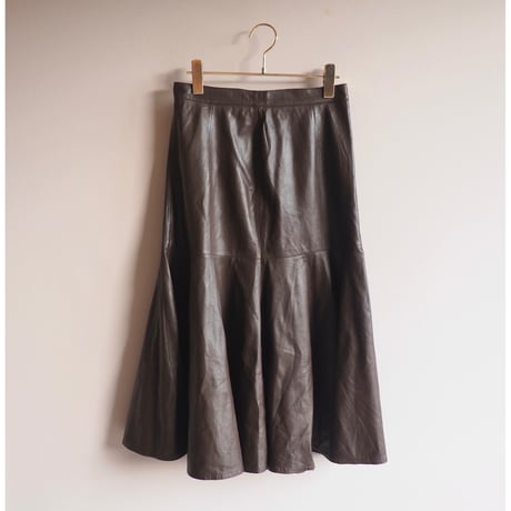 "MAFALDA DENICOLO" leather mermaid skirt