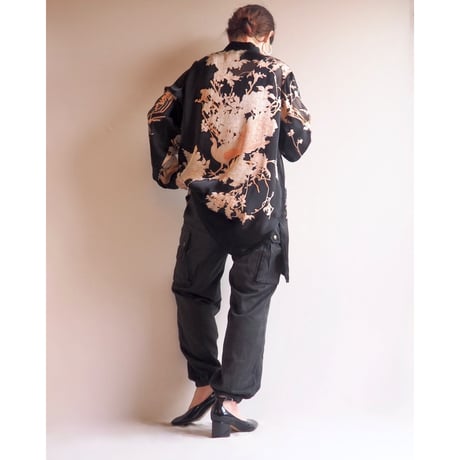 "Citron Santa Monica" semi sheer peacock blouse