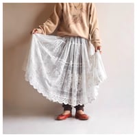 70〜80s lace tiered maxi skirt