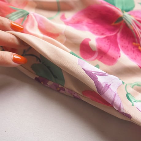 70s〜 floral house maxi dress