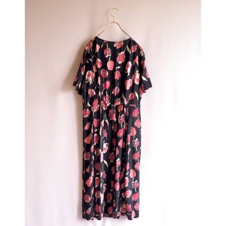 90s tulip print maxi dress