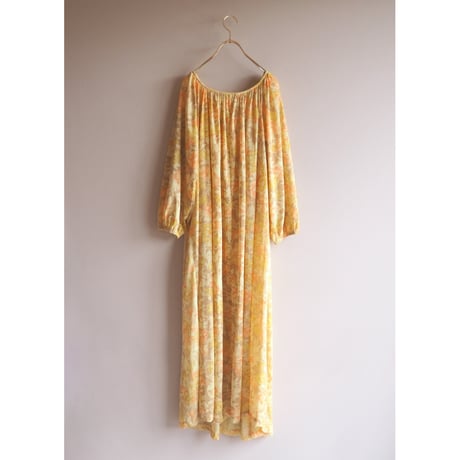 70s〜 floral house maxi dress