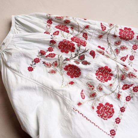 vintage ukrainian embroidered maxi dress