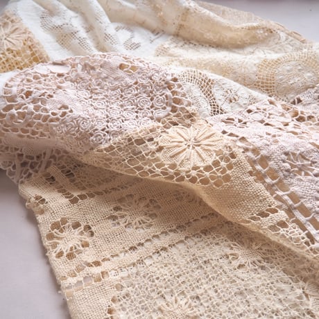 original remake lace patchwork maxi skirt 【C】