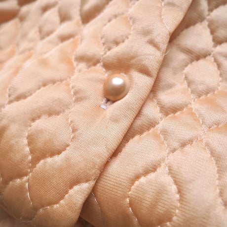 60〜70s peach quilted robe