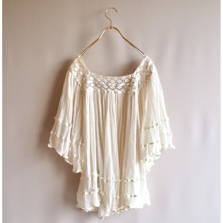 Greece ivory gauze blouse