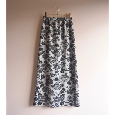 70s "Paula Brooks" floral knit maxi skirt