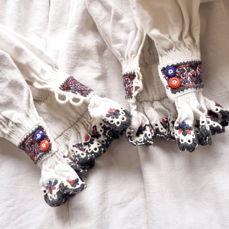 vintage romanian embroidered blouse