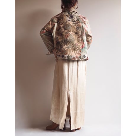 "Coldwater Creek" floral patchwork tapestry jacket