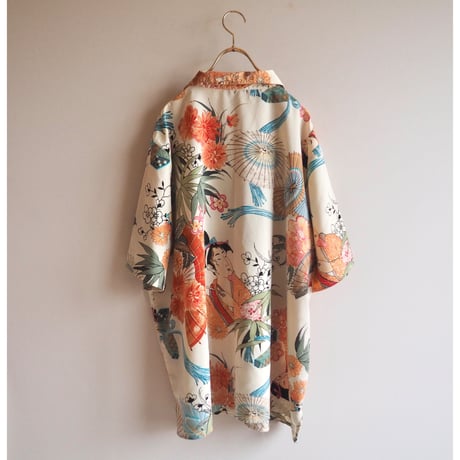 "Maggy Sweet" oriental print oversized s/s blouse