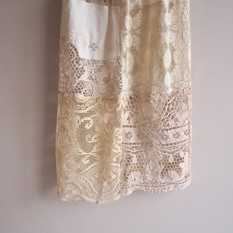 original remake lace patchwork maxi skirt 【B】