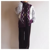 "Sangang" shaggy design knit cardigan