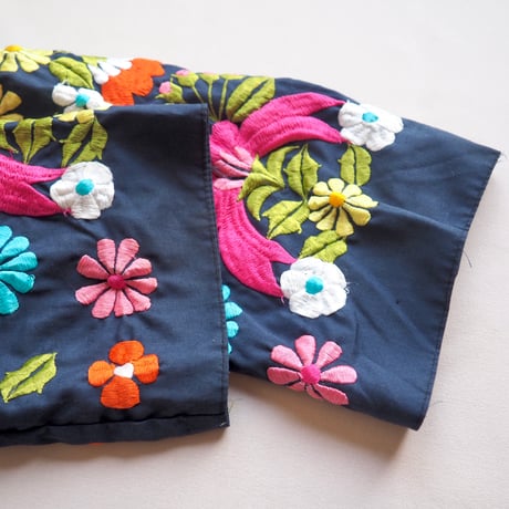 70s〜 floral embroidered jacket