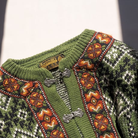 "Nordstrikk" khaki nordic cardigan