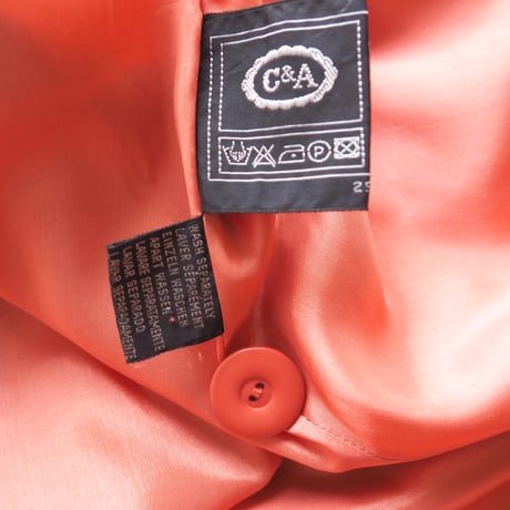 80〜90s "C&A" stand collar silk coat