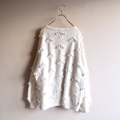 vintage popcorn oversized design cardigan