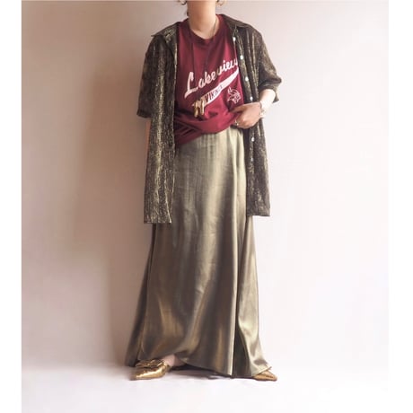 "Berkertex" gold textured s/s blouse