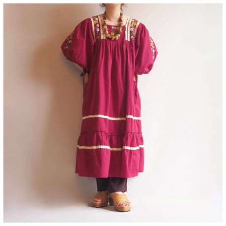 メキシコ刺繍　ワンピース メキシコ刺繍ワンピース | STORES