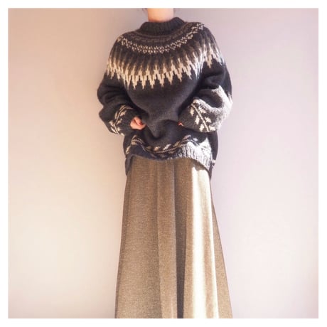vintage dark brown nordic sweater