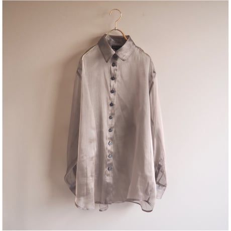 "LIMITED" oversized sheer blouse (GY)