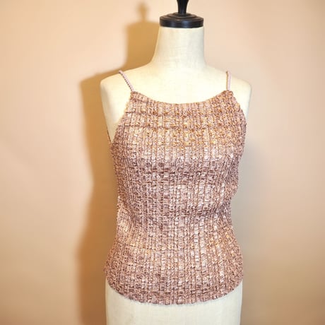 beads strap micro pleated camisole
