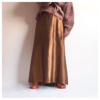 90s〜 "Coldwater Creek" metallic satin flare maxi skirt