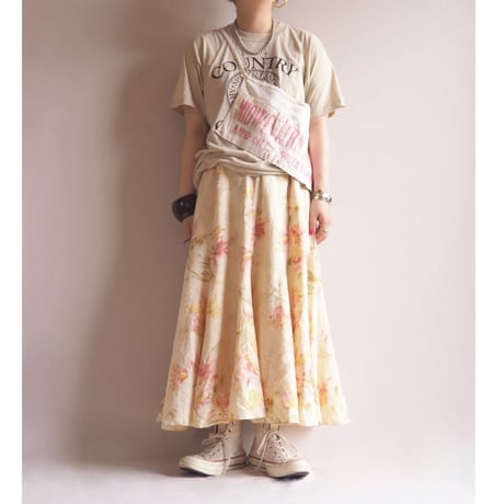 "LAUREN Ralph Lauren" floral linen flare skirt
