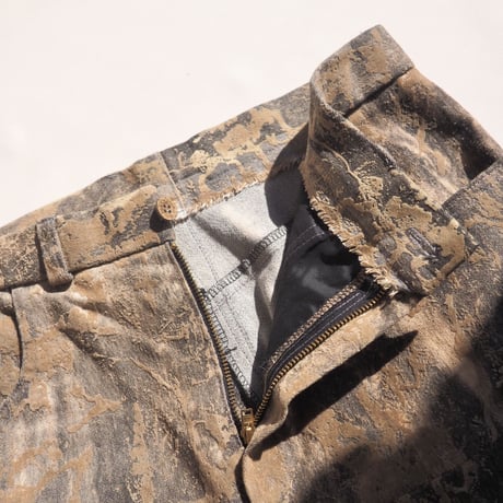 vintage texture design wide pants