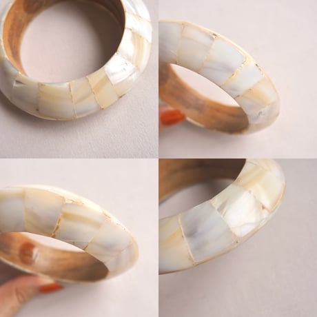 vintage various shell bangle