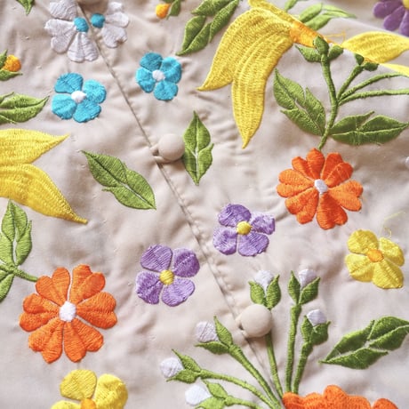 70s floral embroidered jacket