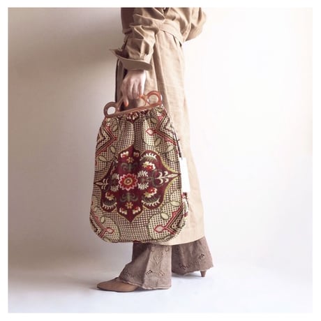 vintage floral tapestry design bag