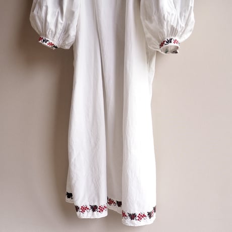 vintage ukrainian embroidered maxi dress